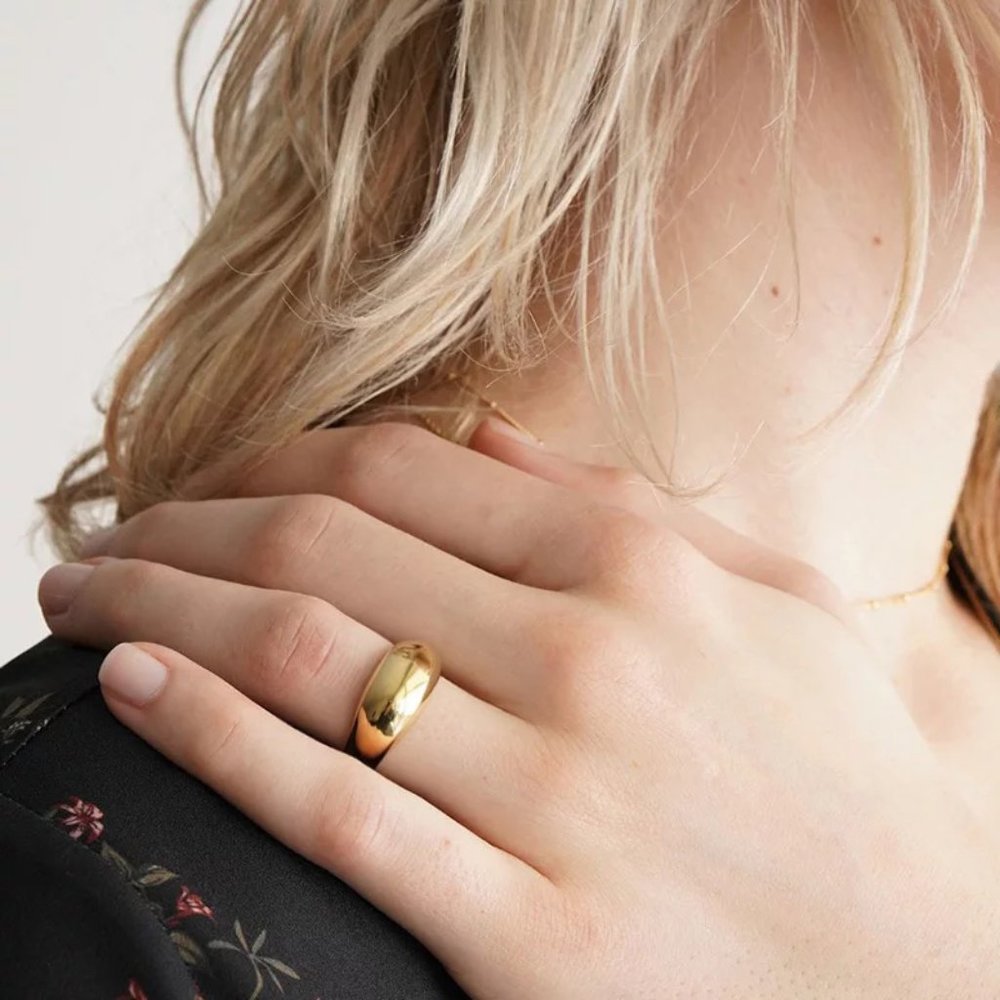 Gold Ring 💍✨ Dome